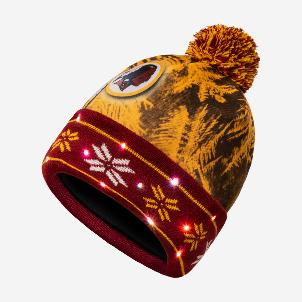 Washington Commanders Original Big Logo Light Up Beanie FOCO - FOCO.com