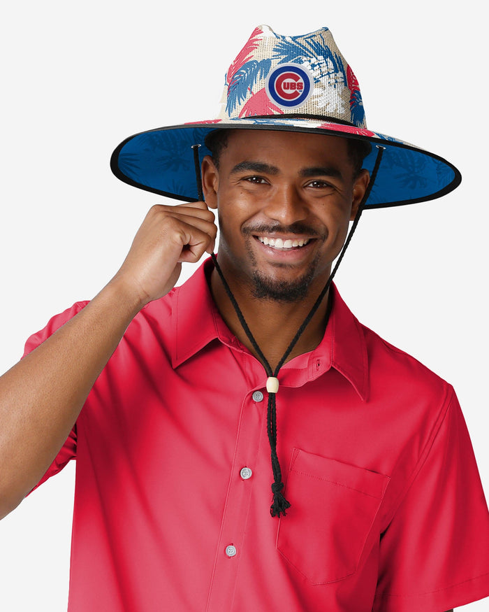 Chicago Cubs Floral Printed Straw Hat FOCO - FOCO.com