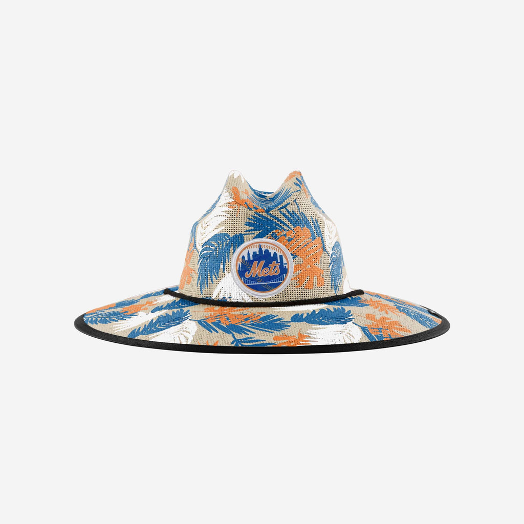 New York Mets Floral Printed Straw Hat FOCO - FOCO.com