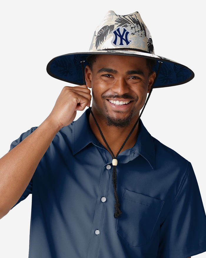 New York Yankees Floral Printed Straw Hat FOCO - FOCO.com