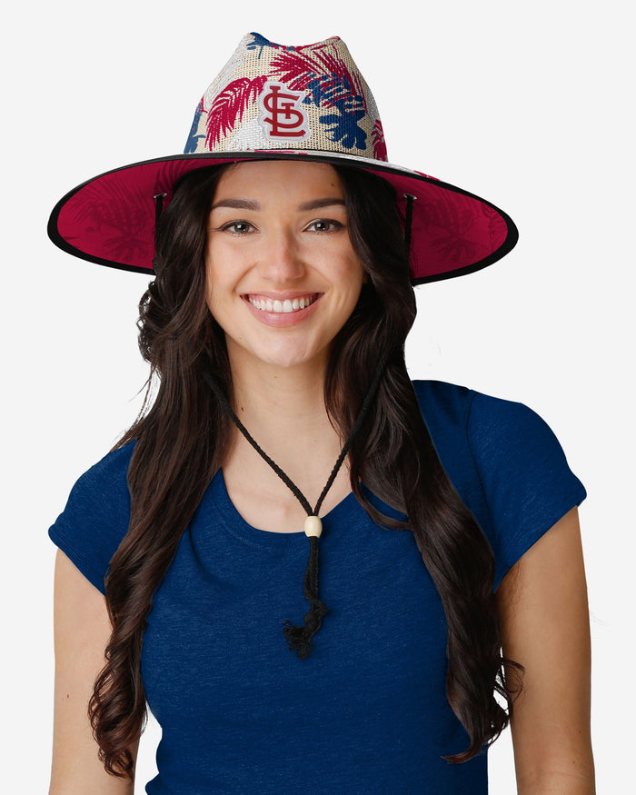 St Louis Cardinals Floral Printed Straw Hat FOCO - FOCO.com