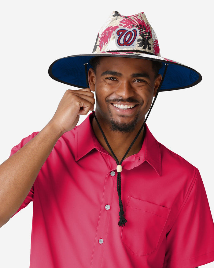 Washington Nationals Floral Printed Straw Hat FOCO - FOCO.com