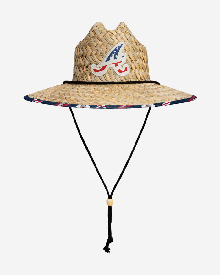 Atlanta Braves Americana Straw Hat FOCO - FOCO.com