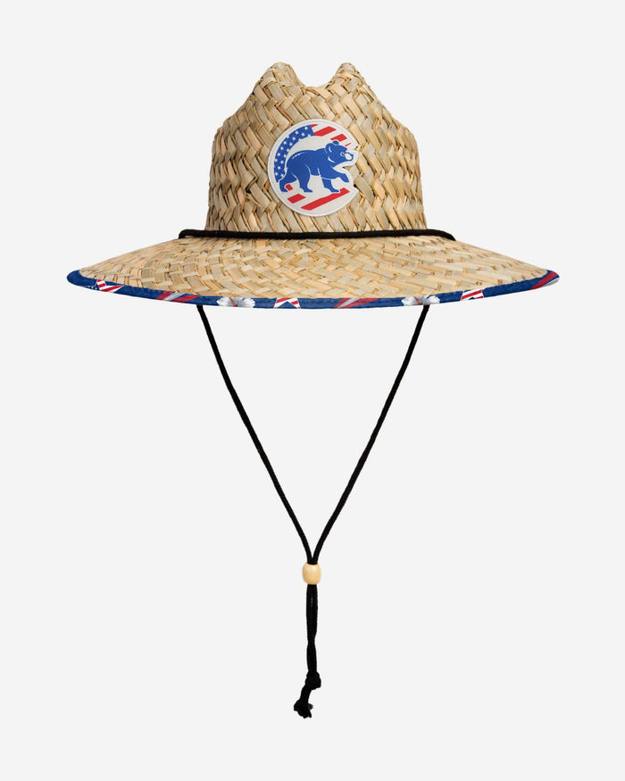 Chicago Cubs Americana Straw Hat FOCO - FOCO.com