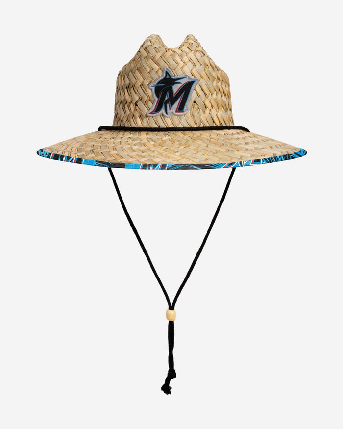 Miami Marlins Floral Straw Hat FOCO - FOCO.com