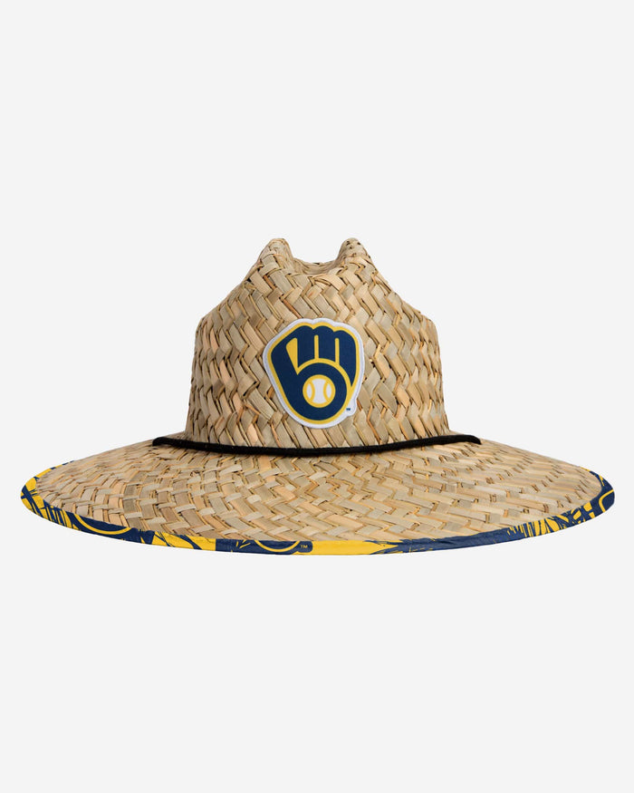 Milwaukee Brewers Floral Straw Hat FOCO - FOCO.com