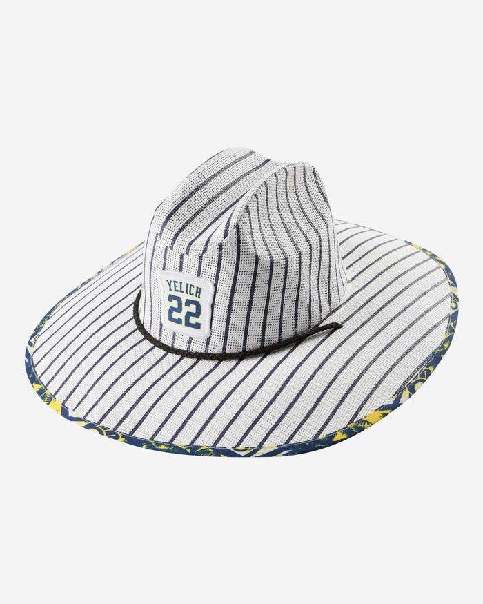 Christian Yelich Milwaukee Brewers Straw Hat FOCO - FOCO.com