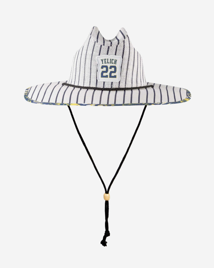 Christian Yelich Milwaukee Brewers Straw Hat FOCO - FOCO.com