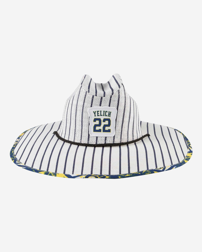 Christian Yelich Milwaukee Brewers Straw Hat FOCO - FOCO.com