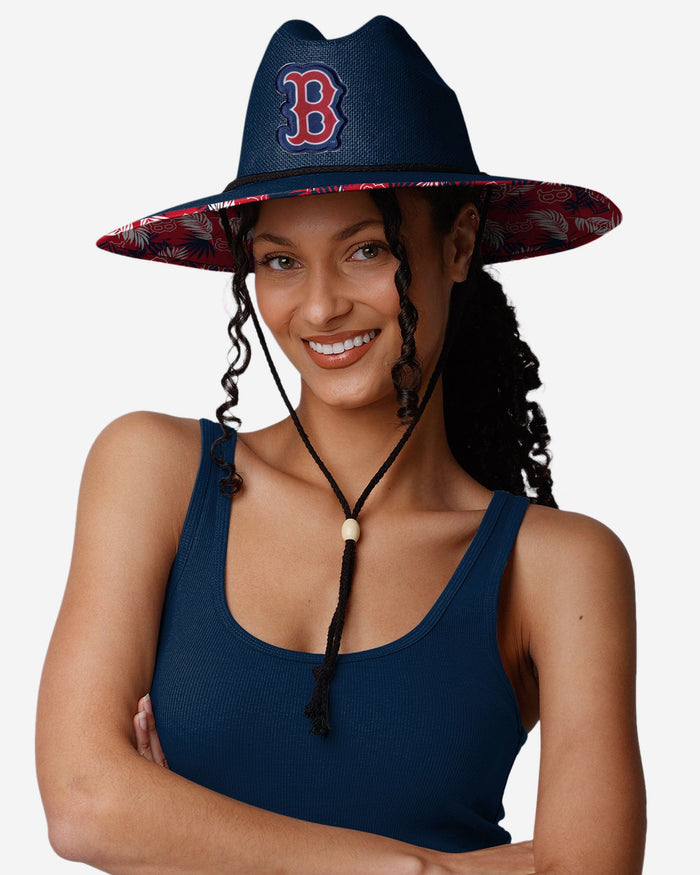 Boston Red Sox Team Color Straw Hat FOCO - FOCO.com