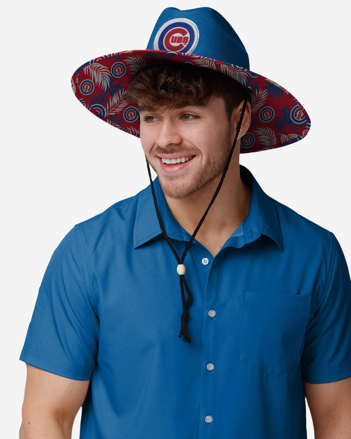 Chicago Cubs Team Color Straw Hat FOCO - FOCO.com