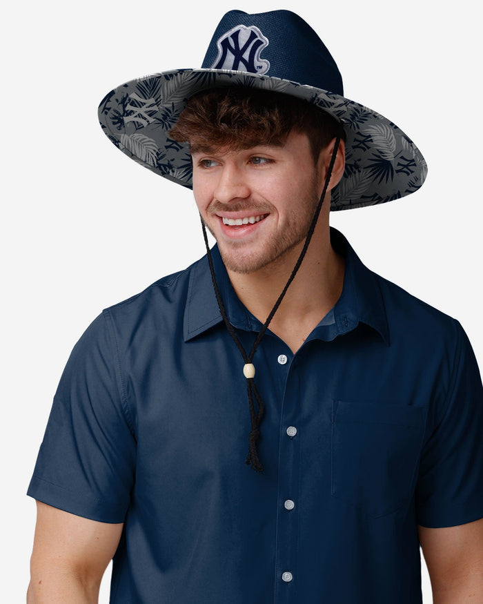 New York Yankees Team Color Straw Hat FOCO - FOCO.com