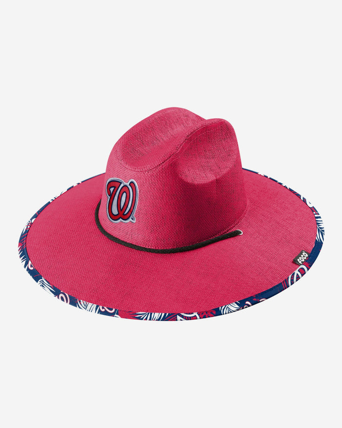 Washington Nationals Team Color Straw Hat FOCO - FOCO.com