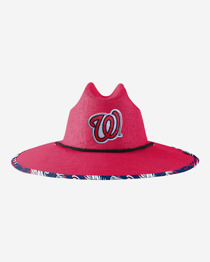 Washington Nationals Team Color Straw Hat FOCO - FOCO.com