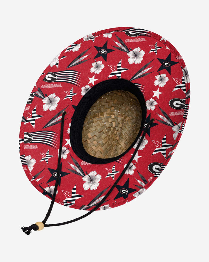 Georgia Bulldogs Americana Straw Hat FOCO - FOCO.com