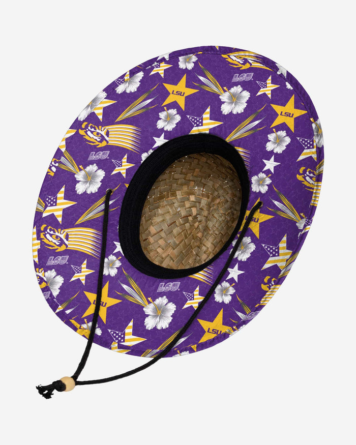 LSU Tigers Americana Straw Hat FOCO - FOCO.com