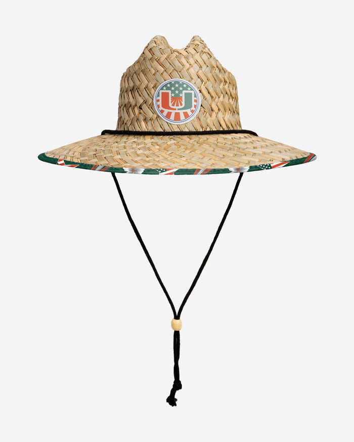 Miami Hurricanes Americana Straw Hat FOCO - FOCO.com