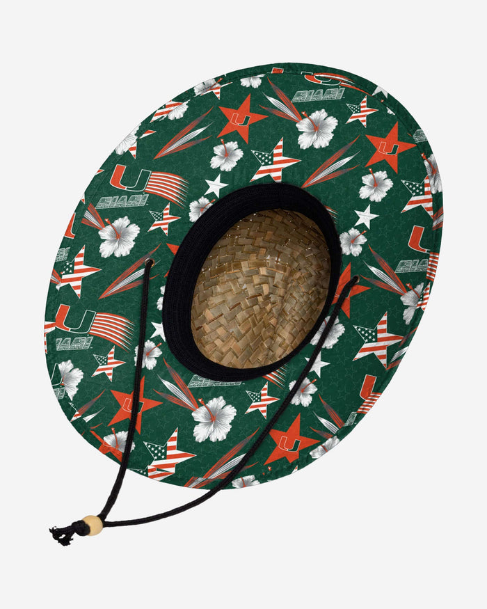 Miami Hurricanes Americana Straw Hat FOCO - FOCO.com