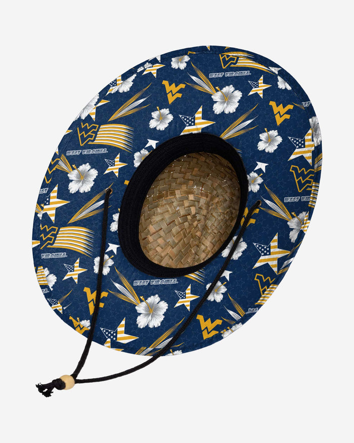 West Virginia Mountaineers Americana Straw Hat FOCO - FOCO.com