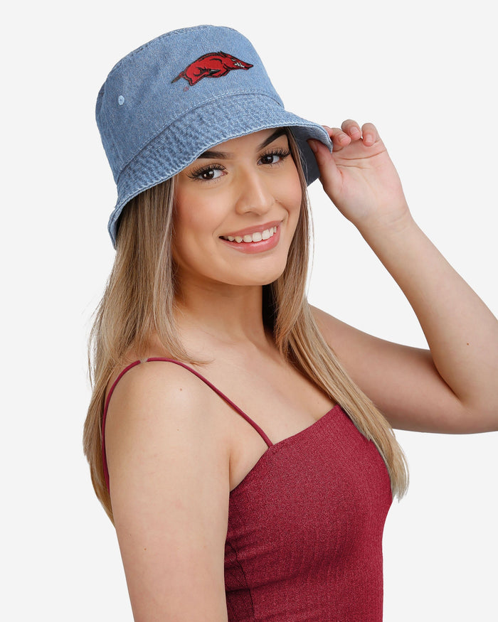 Arkansas Razorbacks Denim Bucket Hat FOCO - FOCO.com