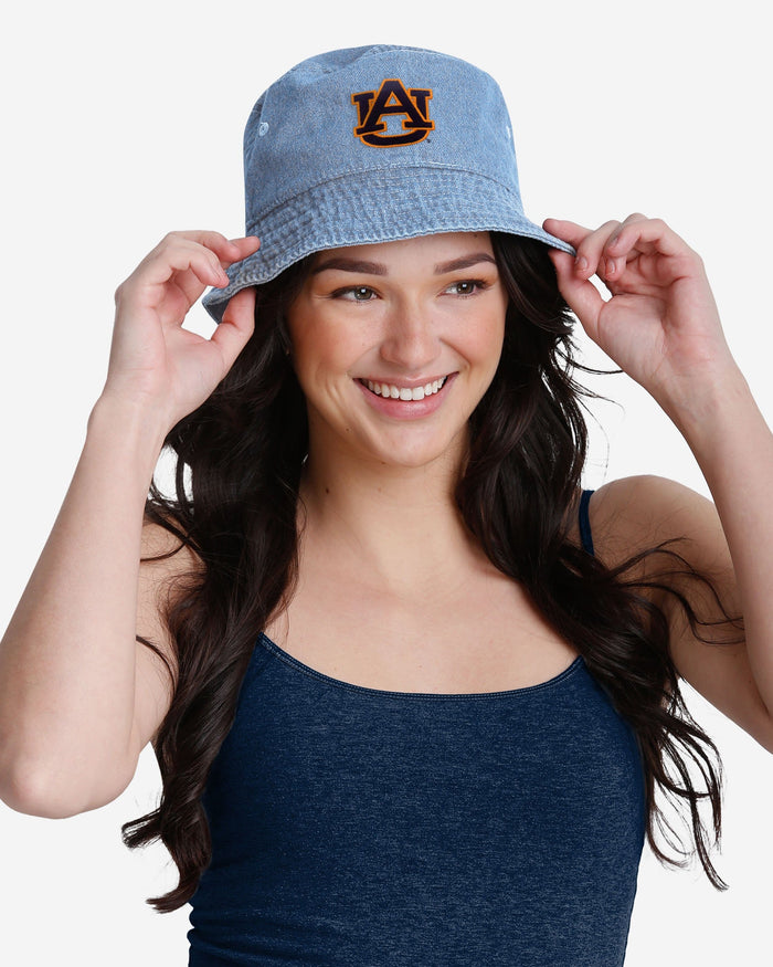 Auburn Tigers Denim Bucket Hat FOCO - FOCO.com