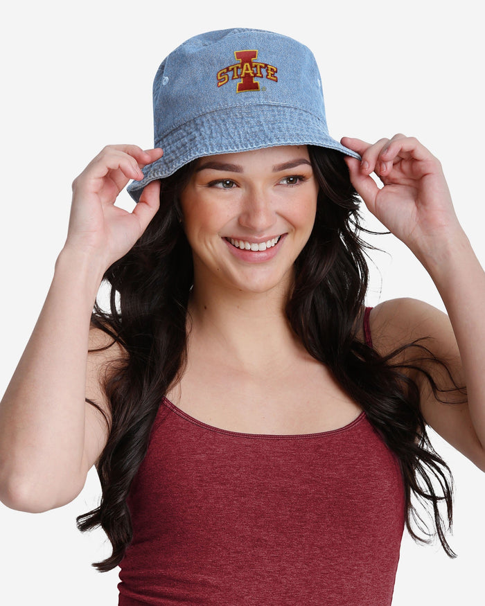 Iowa State Cyclones Denim Bucket Hat FOCO - FOCO.com