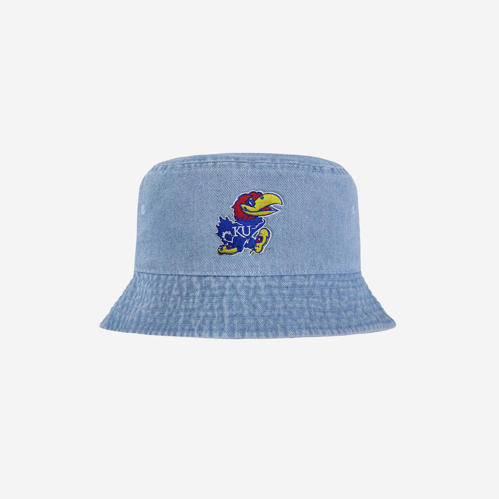 Kansas Jayhawks Denim Bucket Hat FOCO - FOCO.com