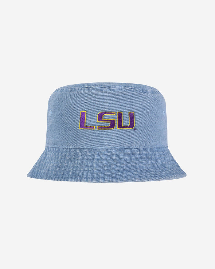 LSU Tigers Denim Bucket Hat FOCO - FOCO.com