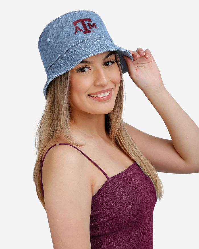 Texas A&M Aggies Denim Bucket Hat FOCO - FOCO.com