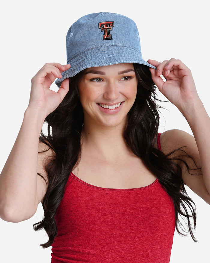 Texas Tech Red Raiders Denim Bucket Hat FOCO - FOCO.com