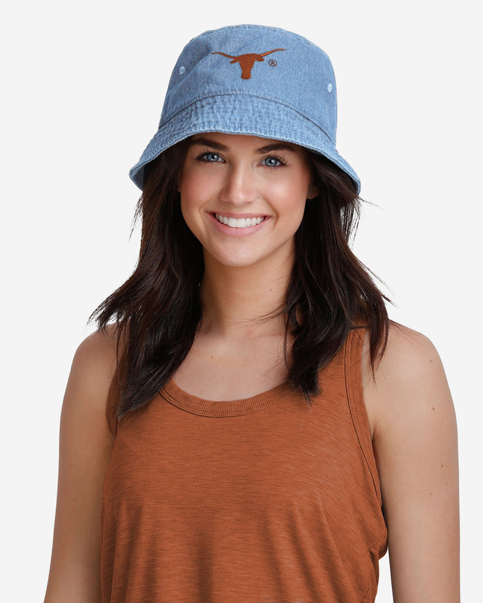 Texas Longhorns Denim Bucket Hat FOCO - FOCO.com