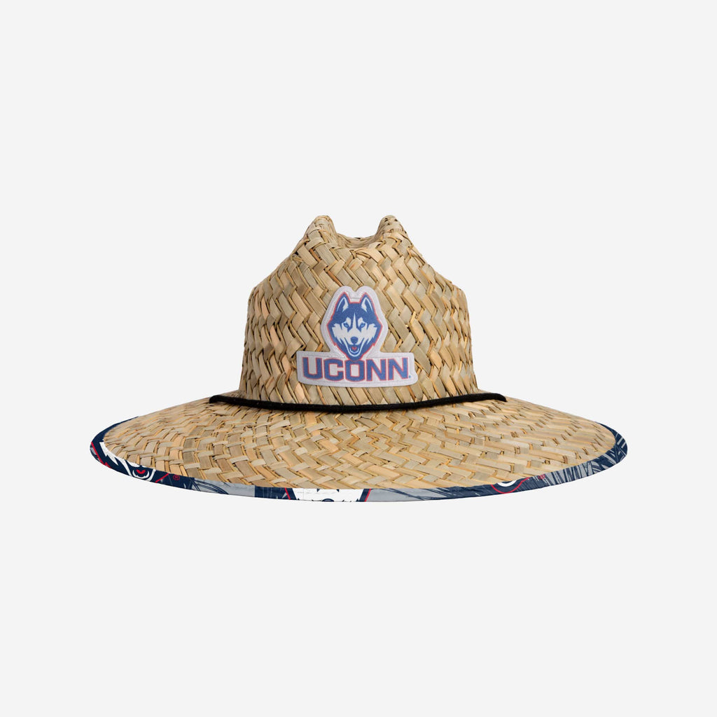 UConn Huskies Floral Straw Hat FOCO - FOCO.com