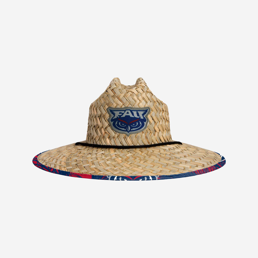 Florida Atlantic Owls Floral Straw Hat FOCO - FOCO.com