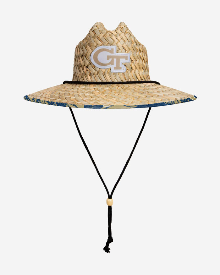 Georgia Tech Yellow Jackets Floral Straw Hat FOCO - FOCO.com