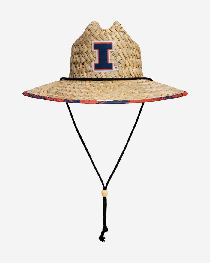 Illinois Fighting Illini Floral Straw Hat FOCO - FOCO.com