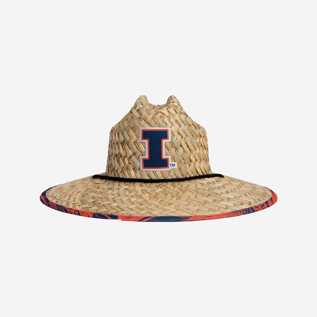 Illinois Fighting Illini Floral Straw Hat FOCO - FOCO.com