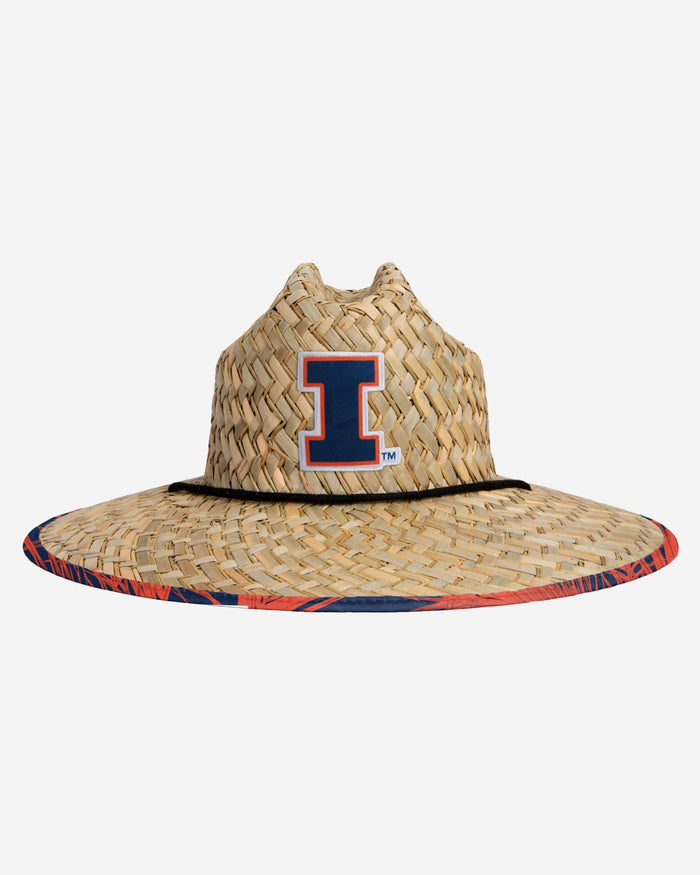 Illinois Fighting Illini Floral Straw Hat FOCO - FOCO.com