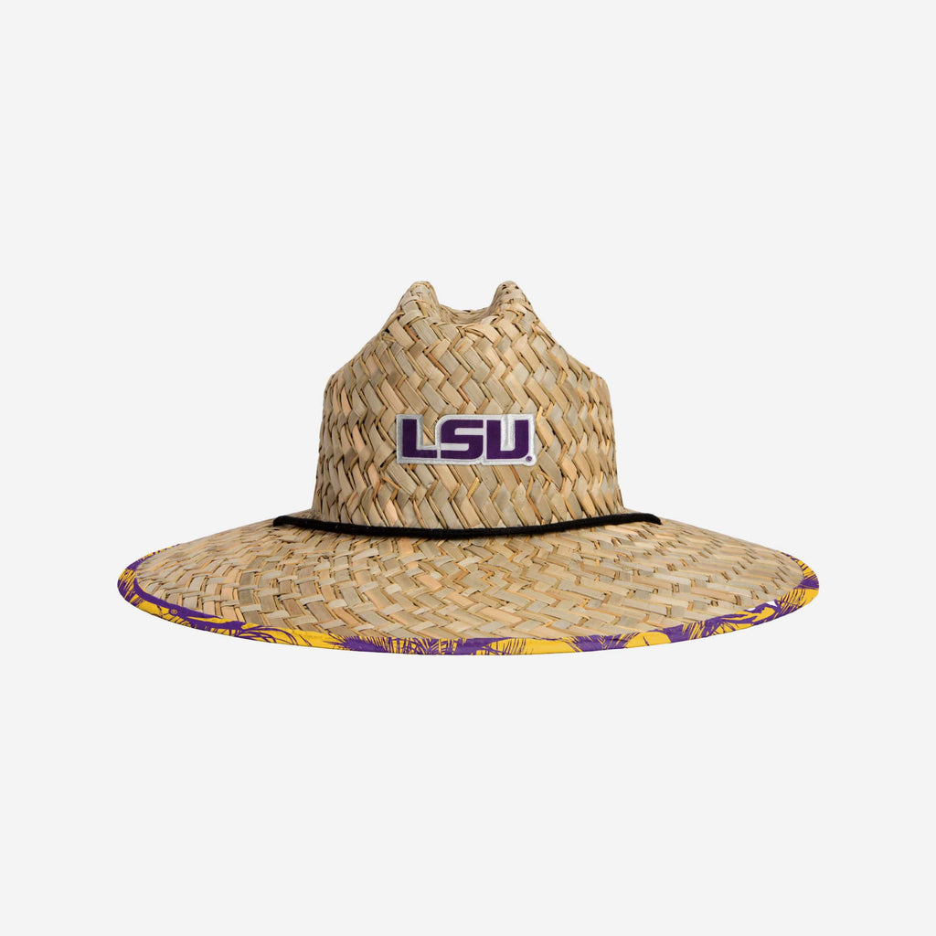 LSU Tigers Floral Straw Hat FOCO - FOCO.com