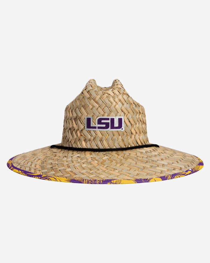 LSU Tigers Floral Straw Hat FOCO - FOCO.com