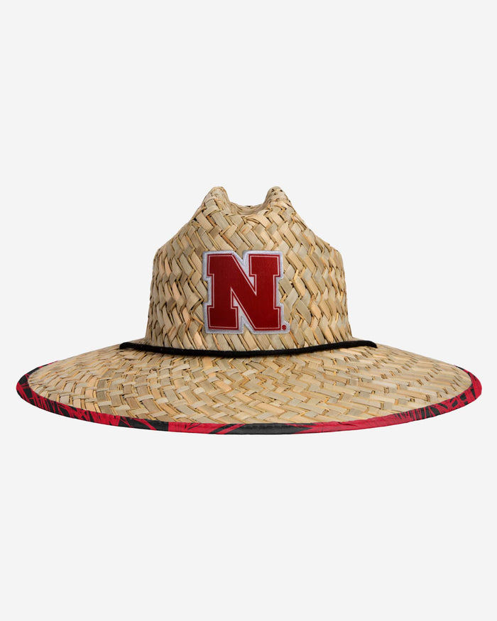 Nebraska Cornhuskers Floral Straw Hat FOCO - FOCO.com