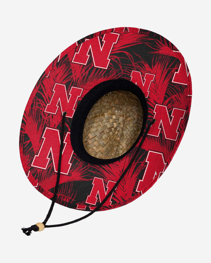 Nebraska Cornhuskers Floral Straw Hat FOCO - FOCO.com