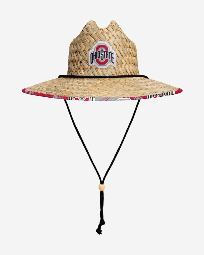 Ohio State Buckeyes Floral Straw Hat FOCO - FOCO.com