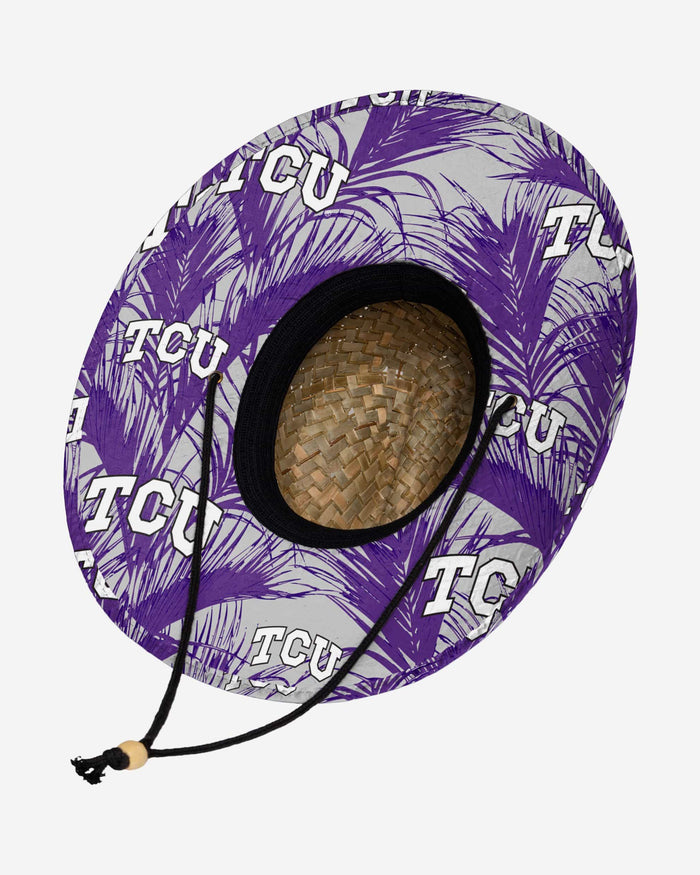 TCU Horned Frogs Floral Straw Hat FOCO - FOCO.com