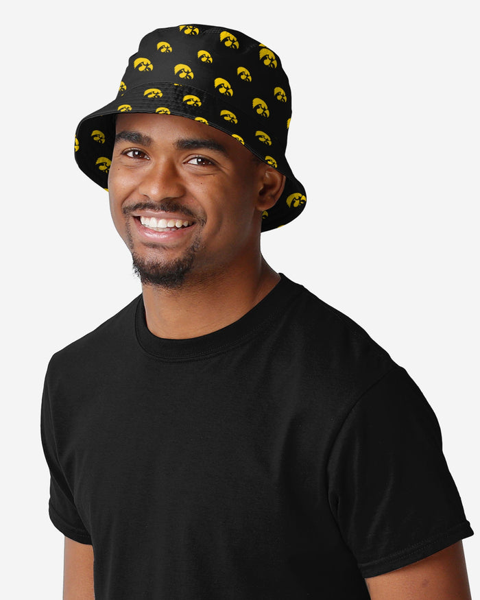 Iowa Hawkeyes Mini Print Bucket Hat FOCO - FOCO.com