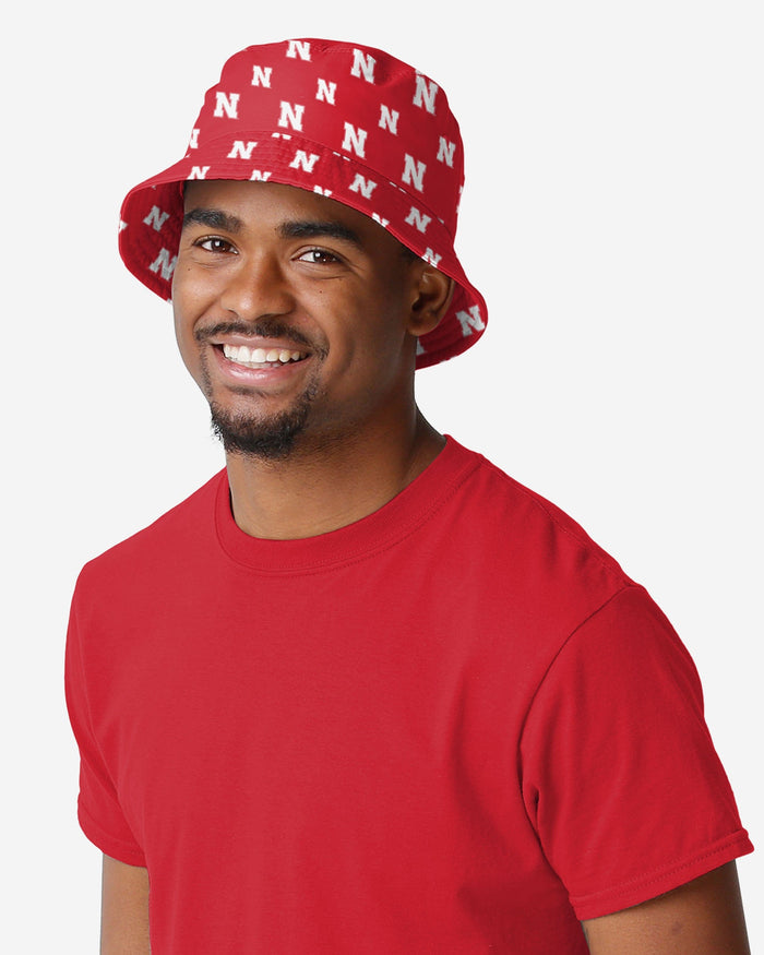 Nebraska Cornhuskers Mini Print Bucket Hat FOCO - FOCO.com