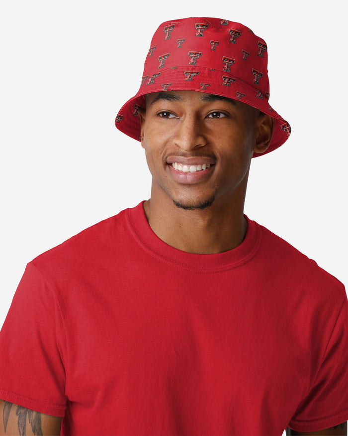 Texas Tech Red Raiders Mini Print Bucket Hat FOCO - FOCO.com