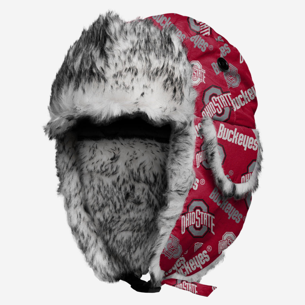 Ohio State Buckeyes NCAA Repeat Print Trapper Hat FOCO - FOCO.com