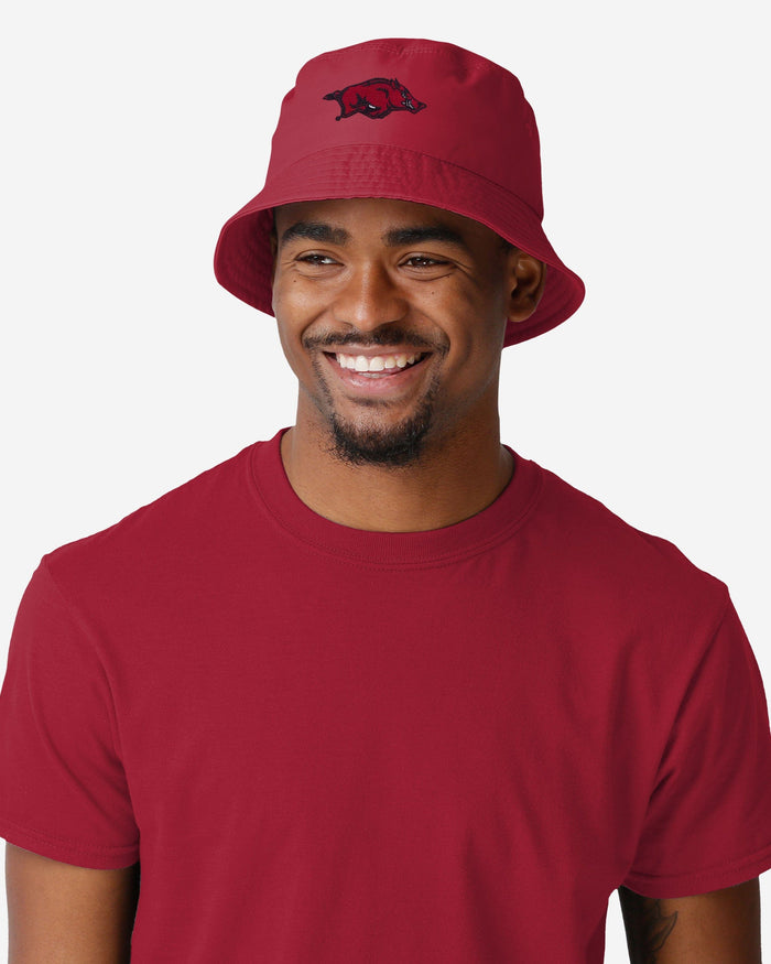 Arkansas Razorbacks Solid Bucket Hat FOCO - FOCO.com