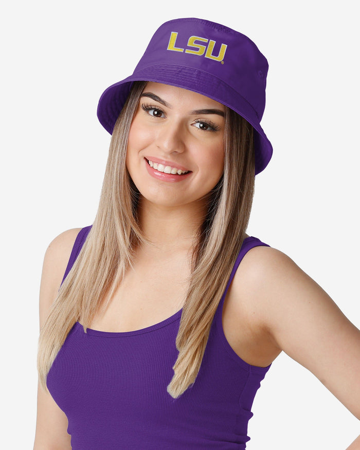 LSU Tigers Solid Bucket Hat FOCO - FOCO.com