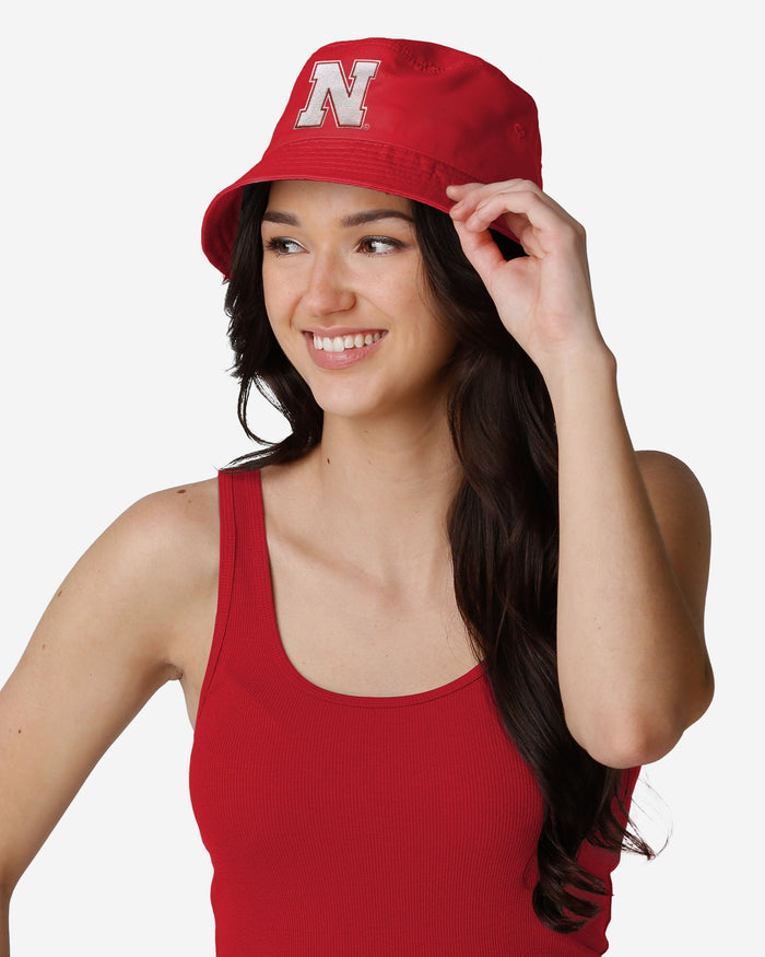 Nebraska Cornhuskers Solid Bucket Hat FOCO - FOCO.com